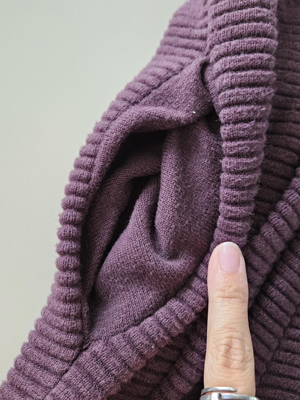 H&M Plum Ribbed Open-Front Cardigan - Picture 6 of 6